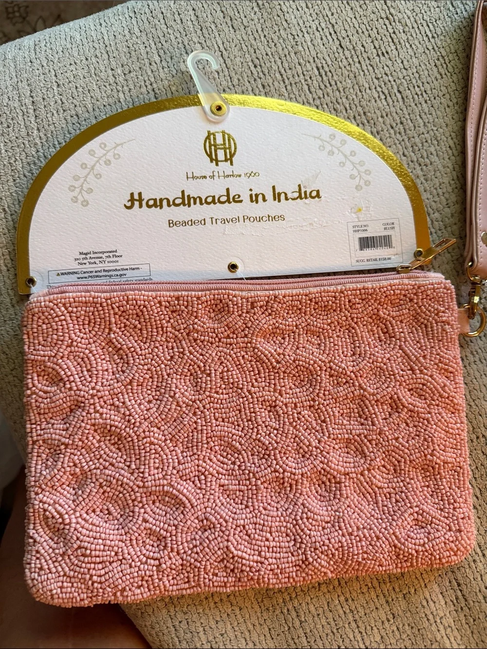 House of Harlow 1960 Pink Beaded 